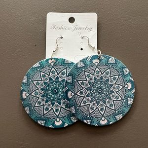 Mandala round earrings